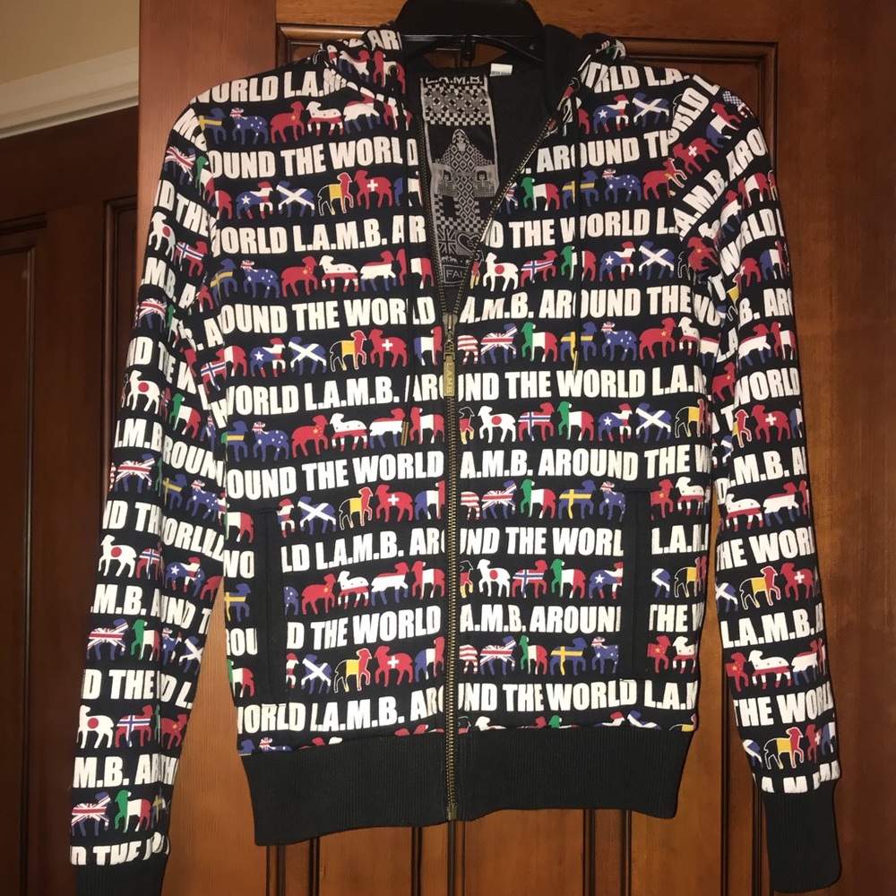 2008 RARE L.A.M.B. Around the world zipup hoodie s